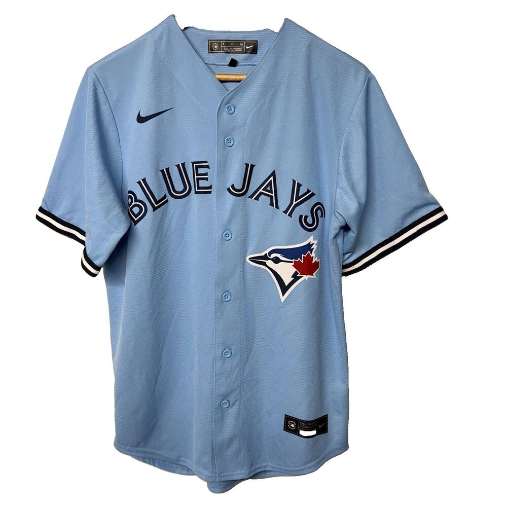 Nike MLB Toronto Blue Jays Vladimir Guerrero Jr #27 Jersey Powder Blue Men S EUC